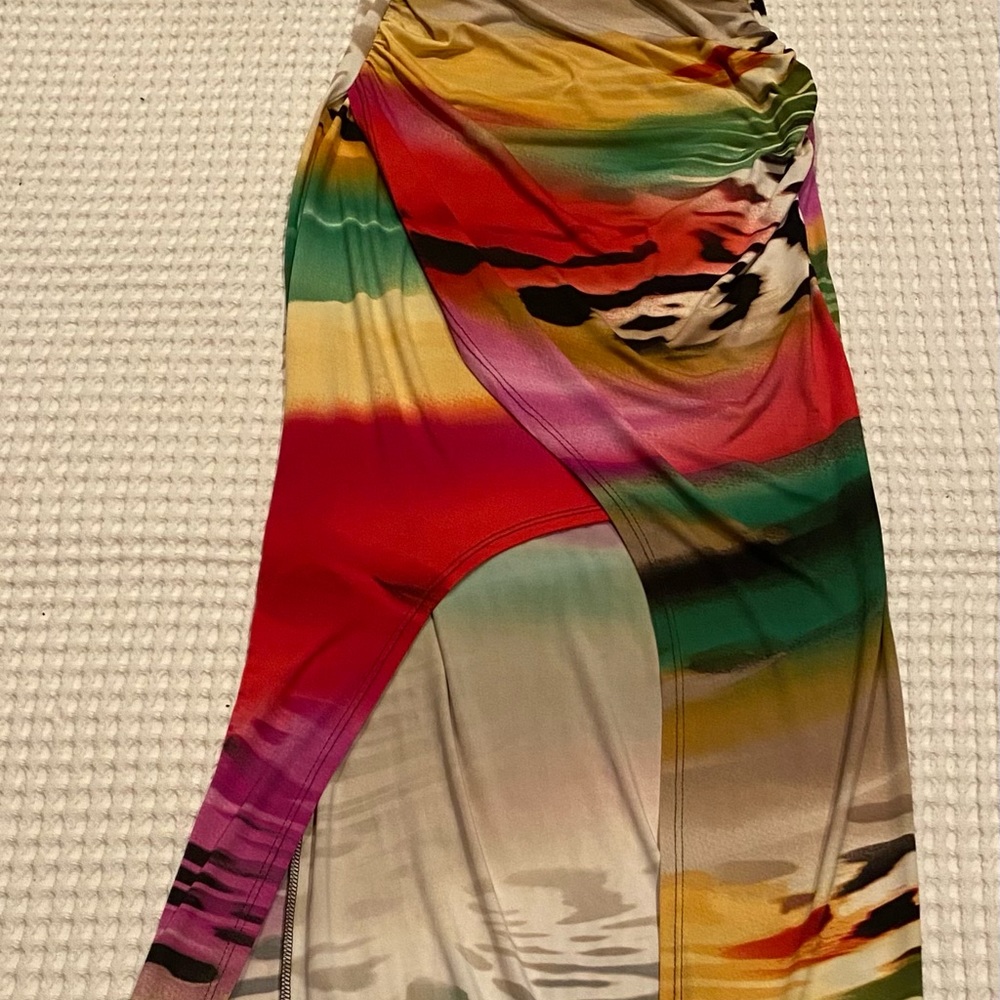 Omg 🤩 head turning brand new w/tags Rise up halter maxi dress from F.N 4 woman - Picture 5 of 13